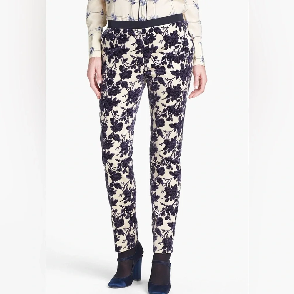 NWOT Tory Burch Dayton Flocked Pants